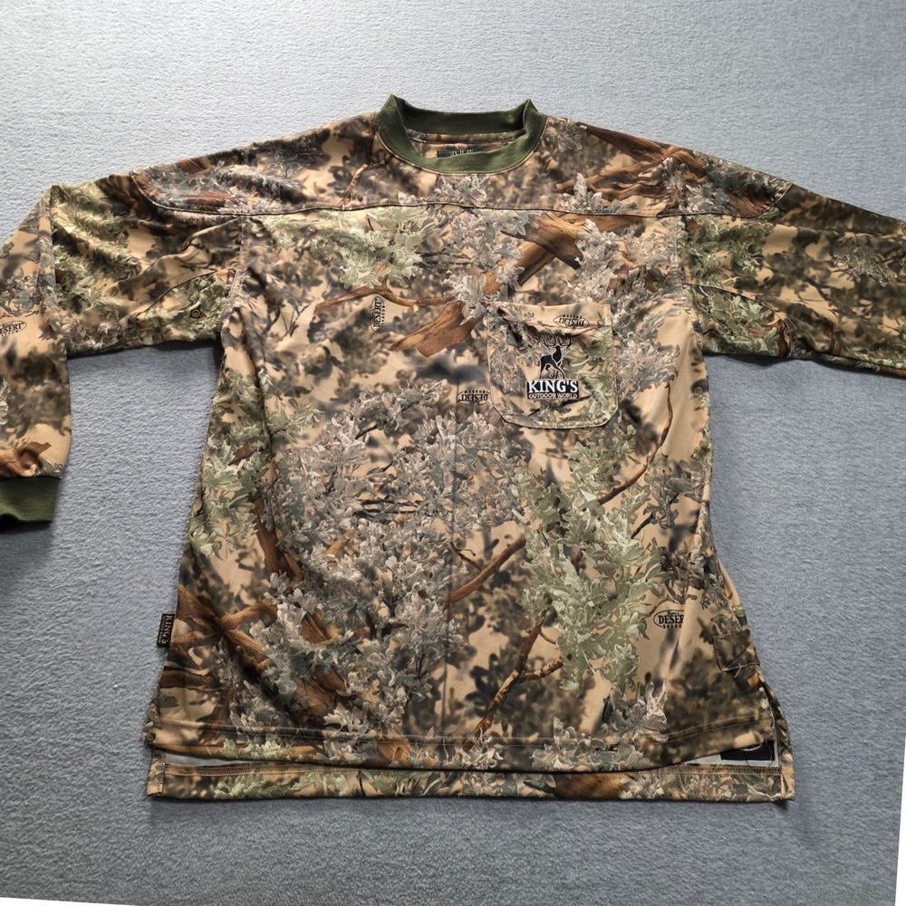 King's Outdoor World Mens M-R Desert Shadow Camo Hunting Shirt Long‎ Sleeve